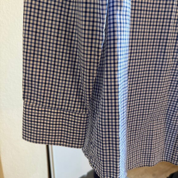 Hugo Boss Sharp Fit 16.5 16 1/2 Blue Plaid Dress Shirt 42 Men's 32/33 - Picture 2 of 11